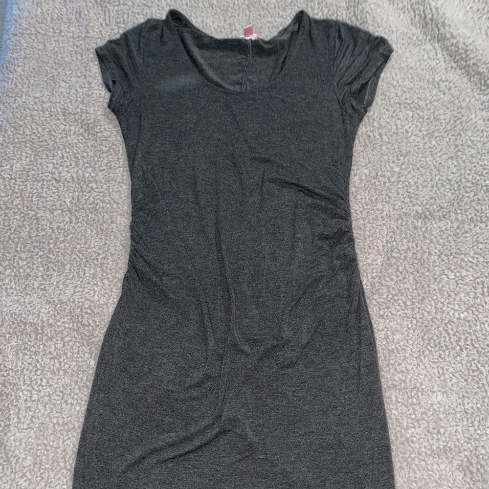 Feathers brand, gray maternity dress